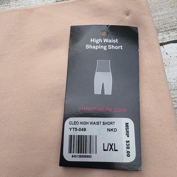 Yummie Shapewear Cleo High Waist Compression Shorts Sz L/XL Nude Stretch NWT - Picture 4 of 6